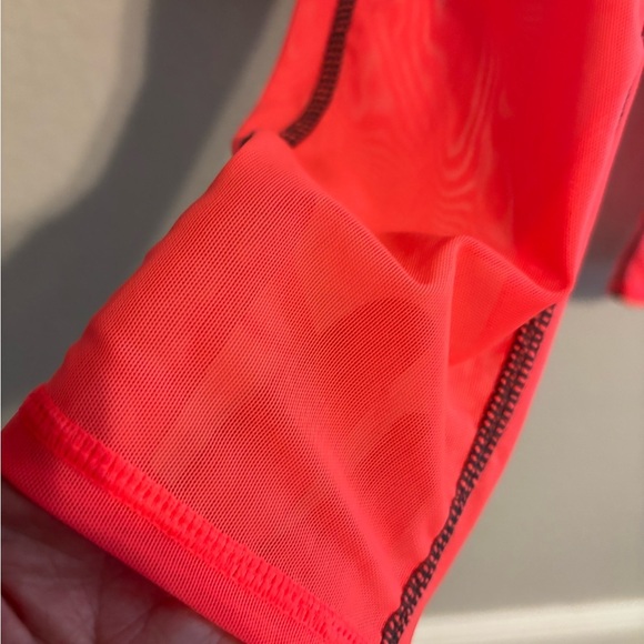 ALO Sheila Mid-Rise Colorblock Leggings Stretch Elastic Waist Gray-Orange Size M - Picture 4 of 7